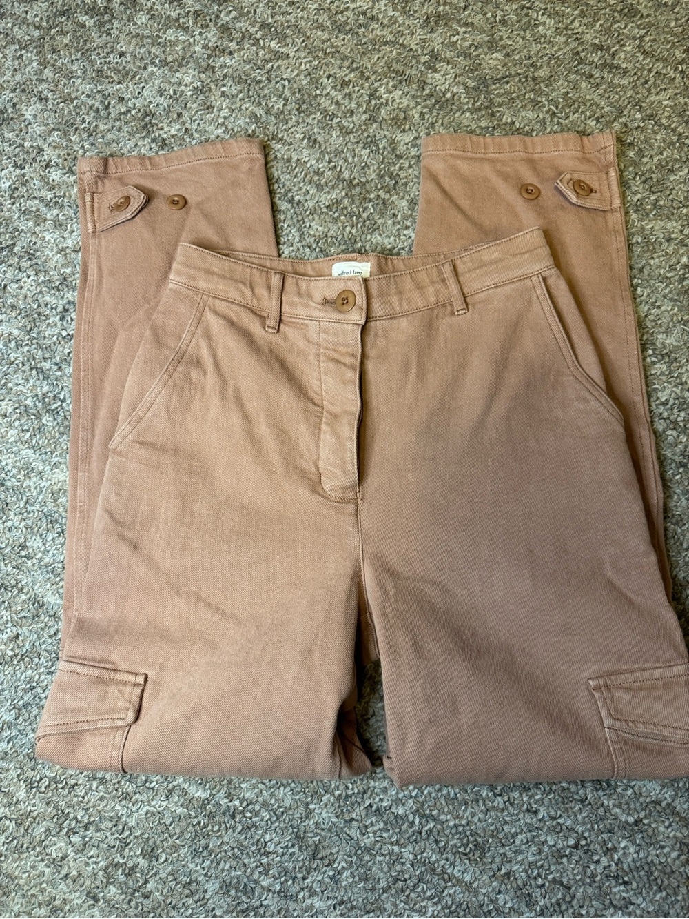 ARITZIA Wilfred High-Rise Wide Leg Cargo Pants - Dusty Rose